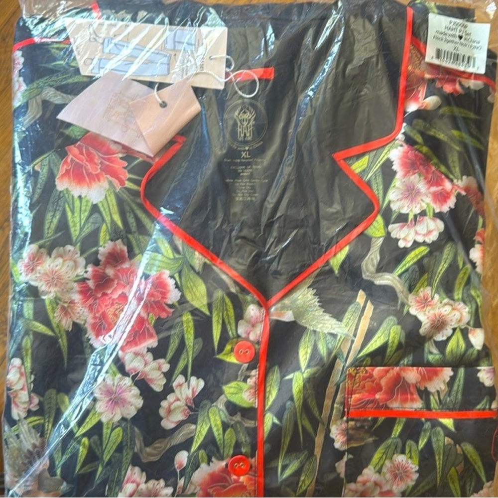 HAH X FREE PEOPLE HAH ECO PAJAMA SET “Flock 2gether” NWT sz XL - Picture 8 of 9